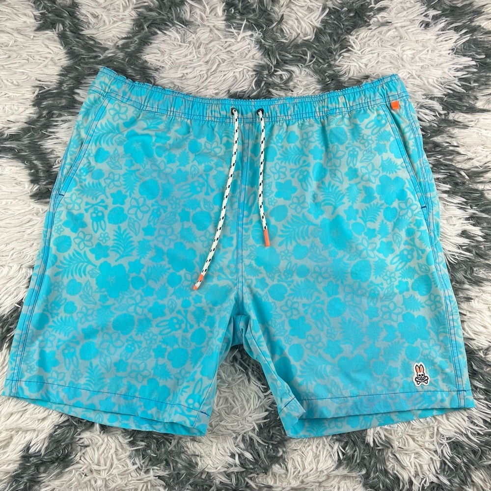 Psycho Bunny Men's Blue Swim Trunks Size XXL